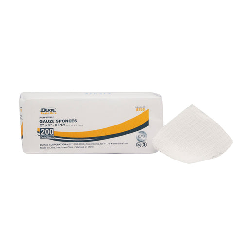 Dukal Corporation Dukal Corporation 8505 Gauze Sponge 2" x 2" Non-Sterile 8-Ply 200 Supplies reLink Medical