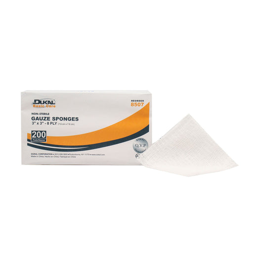 Dukal Corporation Dukal Corporation 8507 Gauze Sponge 3" x 3" Non-Sterile 8-Ply Supplies reLink Medical