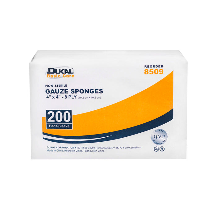 Dukal Corporation Dukal Corporation 8509 Gauze Sponge 4" x 4" Non-Sterile 8-Ply Supplies reLink Medical