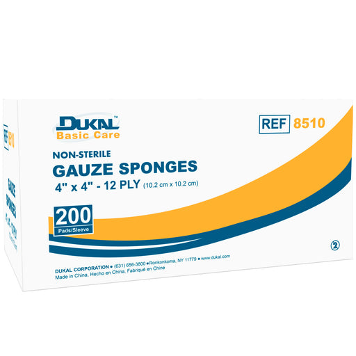 Dukal Corporation Dukal Corporation 8510 Gauze Sponge 4" x 4" Non-Sterile 12-Ply Supplies reLink Medical