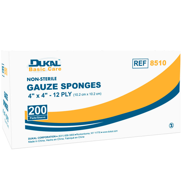 Dukal Corporation Dukal Corporation 8510 Gauze Sponge 4" x 4" Non-Sterile 12-Ply Supplies reLink Medical