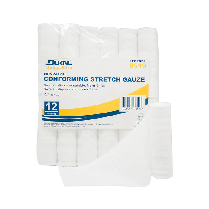 Dukal Corporation 8519 Conming Stretch Gauze 4" Non-Sterile 12