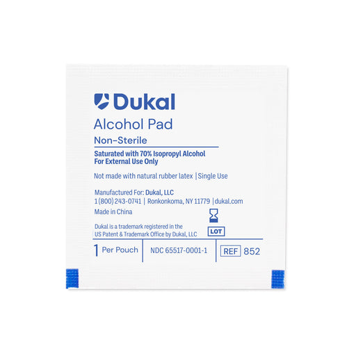 Dukal Corporation Dukal Corporation 852-1000 Alcohol Prep Pad Medium Non-Sterile Supplies reLink Medical
