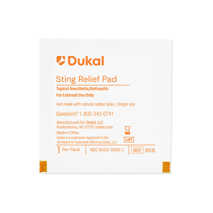 Dukal Corporation Dukal Corporation 856-1000 Sting Relief Pad Medium 2-Ply Supplies reLink Medical