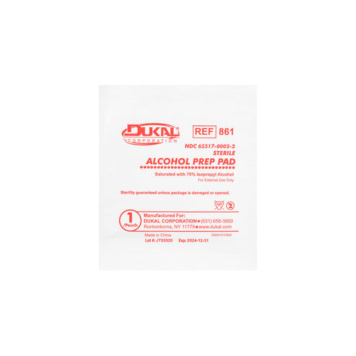 Dukal Corporation Dukal Corporation 861 Alcohol Prep Pad Large Sterile 100/bx 10 Supplies reLink Medical