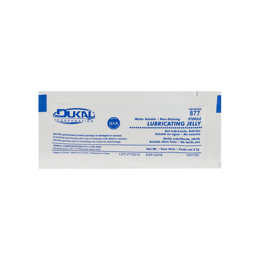 Dukal Corporation Dukal Corporation 877 Lubricating Jelly Foil Pack 3gm Sterile Supplies reLink Medical