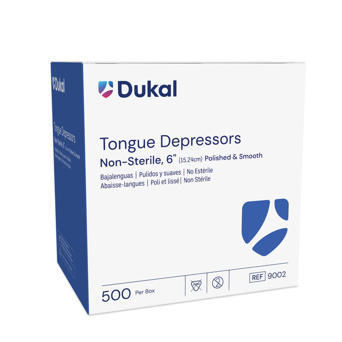 Dukal Corporation Dukal Corporation 9002 Tongue Depressor Senior 6" Non-Sterile 500 Supplies reLink Medical