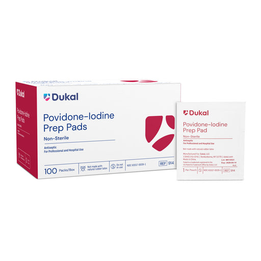 Dukal Corporation Dukal Corporation 914 PVP-I Prep Pads Medium Non-Sterile 1/pk 100 Supplies reLink Medical