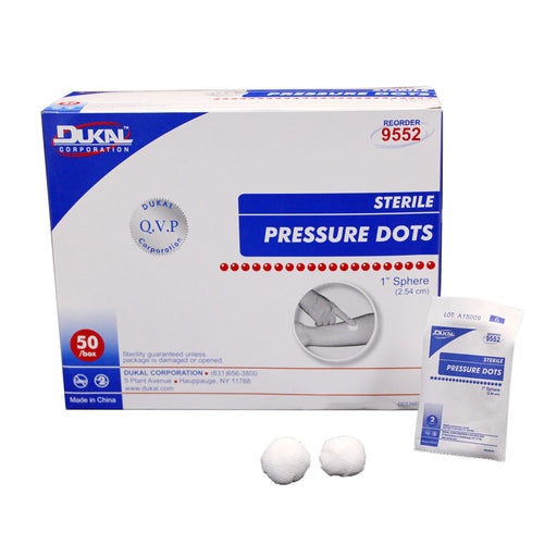 Dukal Corporation Dukal Corporation 9552 Pressure Dots 1" Sterile 2/pk 50 pk/bx 10 Supplies reLink Medical