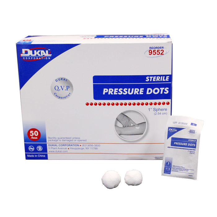 Dukal Corporation Dukal Corporation 9552 Pressure Dots 1" Sterile 2/pk 50 pk/bx 10 Supplies reLink Medical