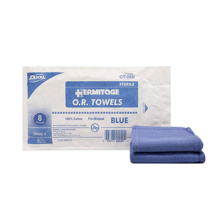 Dukal Corporation CT-08B OR Towel 17 x 26 Sterile 8s Blue