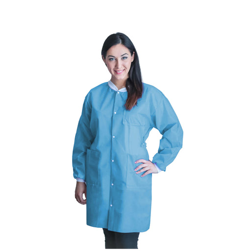 Dukal Corporation Dukal Corporation UGC-6601-S FitMe Lab Coats Small Sky Blue Supplies reLink Medical