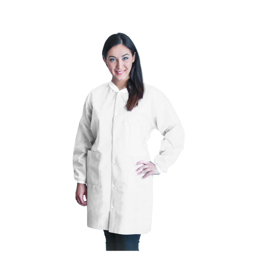 Dukal Corporation Dukal Corporation UGC-6602-M FitMe Lab Coats Medium White Supplies reLink Medical