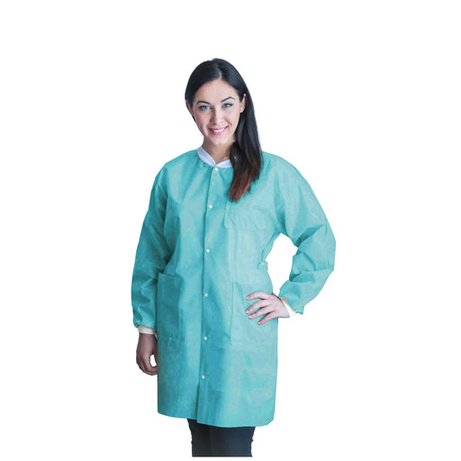 Dukal Corporation Dukal Corporation UGC-6605-XL FitMe Lab Coats X-Large Teal/ Green Supplies reLink Medical