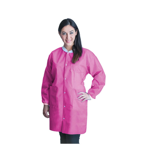 Dukal Corporation Dukal Corporation UGC-6609-S FitMe Lab Coats Small Raspberry Pink Supplies reLink Medical