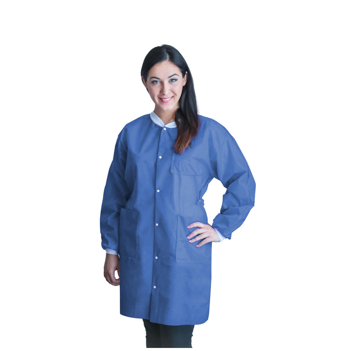 Dukal Corporation Dukal Corporation UGC-6613-XL FitMe Lab Coats X-Large Medical Blue Supplies reLink Medical