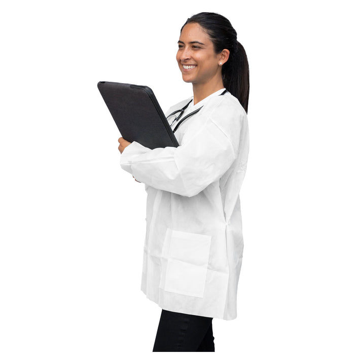 Dukal Corporation Dukal Corporation UGJ-6502-M FitMe Lab Jackets Medium White Supplies reLink Medical