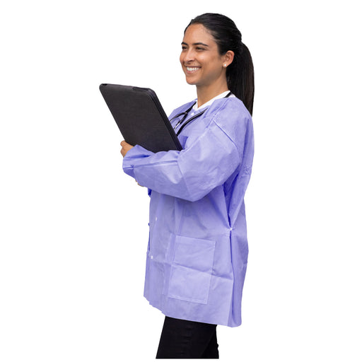Dukal Corporation Dukal Corporation UGJ-6504-L FitMe Lab Jackets Large Lavender Supplies reLink Medical