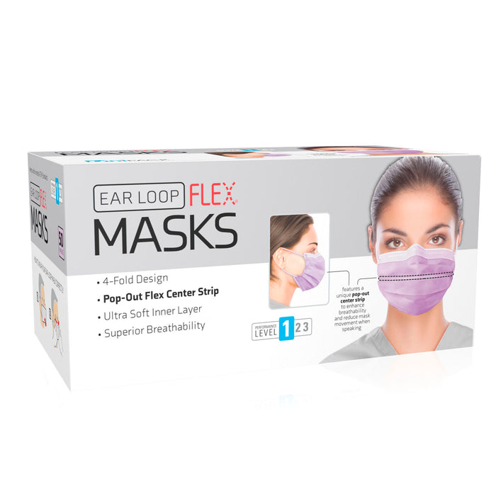 Dukal Corporation Dukal Corporation ULM-6184 Flex Mask Level 1 Ear-Loop Lavender Supplies reLink Medical