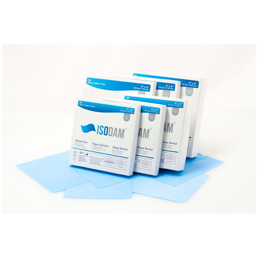 Four D Rubber Co Ltd Four D Rubber Co Ltd ISO01800615 Isodam Non-Latex 6" x 6" Blue Supplies reLink Medical