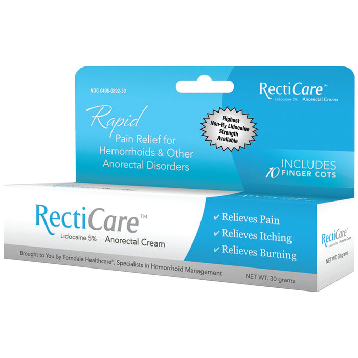 Ferndale Laboratories, Inc. Ferndale Laboratories Inc. 0892-30 RectiCare Lidocaine 5% Anorectal Supplies reLink Medical