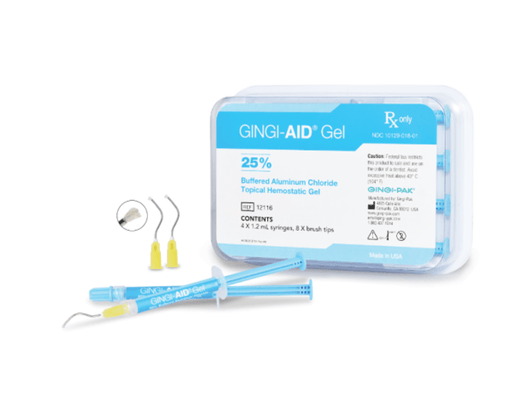 PacDent Gingi-Pak PacDent Gingi-Pak 12116 Gingi-Aid Prefilled Syringe 25%  4 x 1.2 Supplies reLink Medical