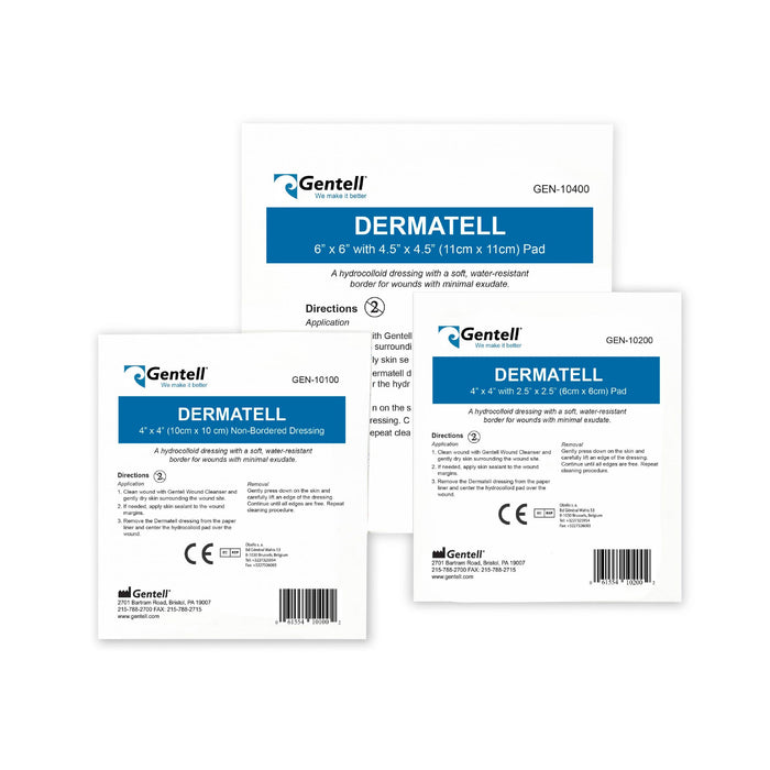 Gentell Gentell 85244 Hydrocolloid Border Dressing 4" x 4" Sterile 10/bx Supplies reLink Medical