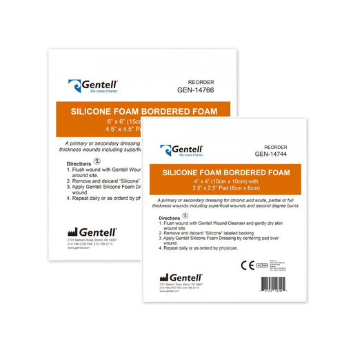 Gentell Gentell 86666 Gental Tack Silicone Foam Bordered Absorbent Supplies reLink Medical