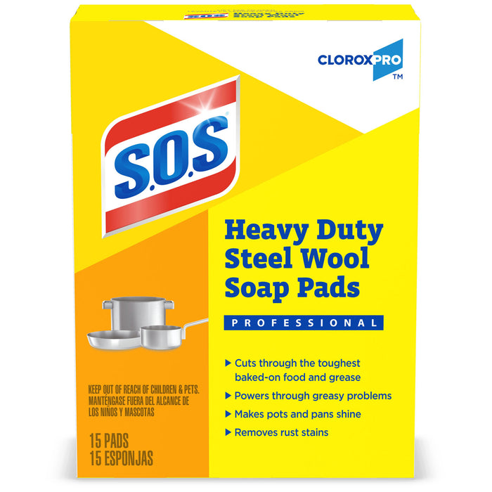 Clorox Sales Company Clorox Sales Company 88320 CloroxPro S.O.S Steel Wool Soap Pads 15 Supplies reLink Medical