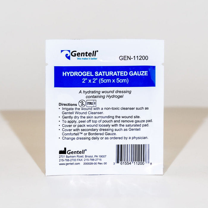 Gentell Gentell GEN-11200 Hydrogel Saturated Gauze 2" x 2" Supplies reLink Medical
