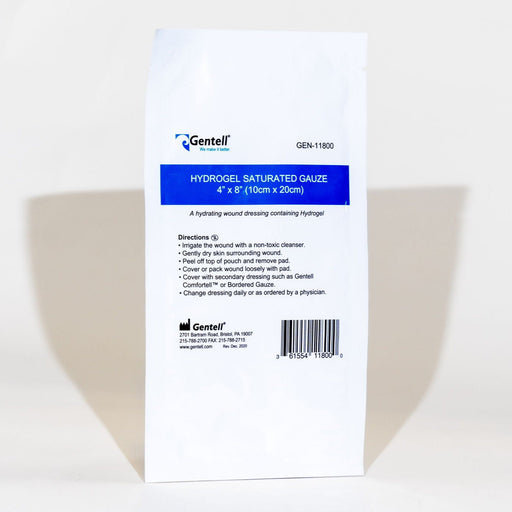 Gentell Gentell GEN-11800 Hydrogel Saturated Gauze 4" x 8" Supplies reLink Medical
