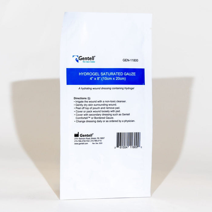Gentell Gentell GEN-11800 Hydrogel Saturated Gauze 4" x 8" Supplies reLink Medical