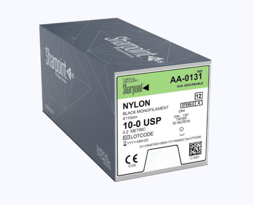 Surgical Specialties Corporation Surgical Specialties Corporation AA-0131 10/0 Nylon Suture Black Supplies reLink Medical