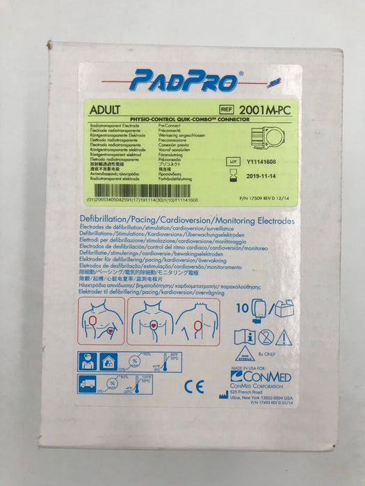 Conmed Conmed 2001M-PC Electrode Adult Radiotransparent Pads Supplies reLink Medical