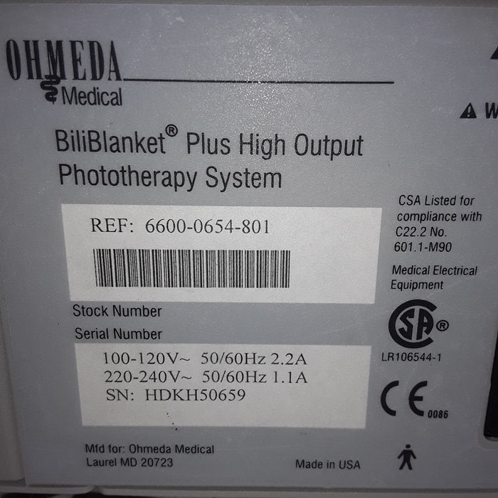 Ohmeda Medical BiliBlanket Plus Phototherapy System