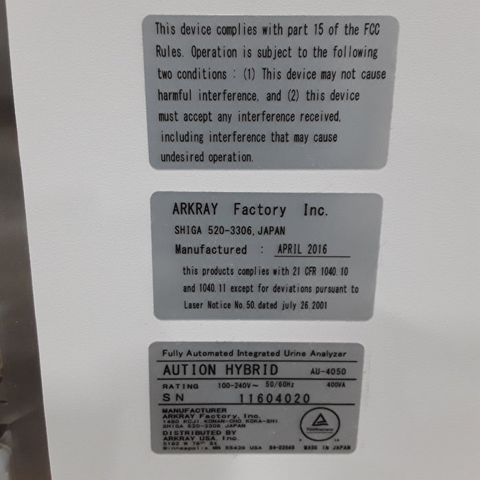 Arkray Inc Aution Hybrid AU-4050 Total Urine Analyzer