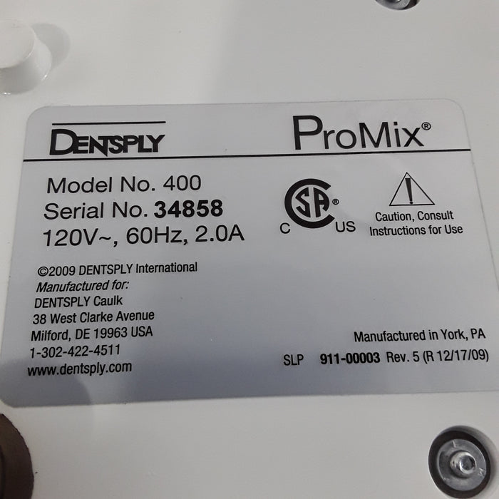 Dentsply ProMix 400 Dental Amalgamator Mixing System