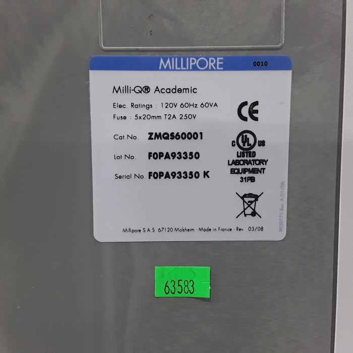 Millipore ZMQS60001 Milli-Q Ultrapure Water System