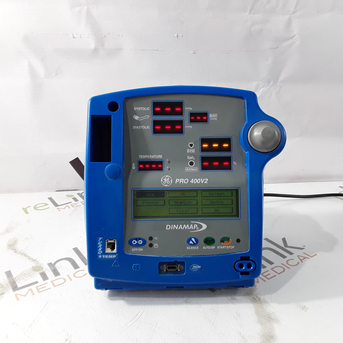 GE Healthcare Dinamap Pro 400V2 Vital Signs Monitor