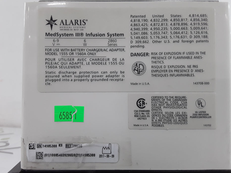 CareFusion Medsystem III 2860 Infusion Pump