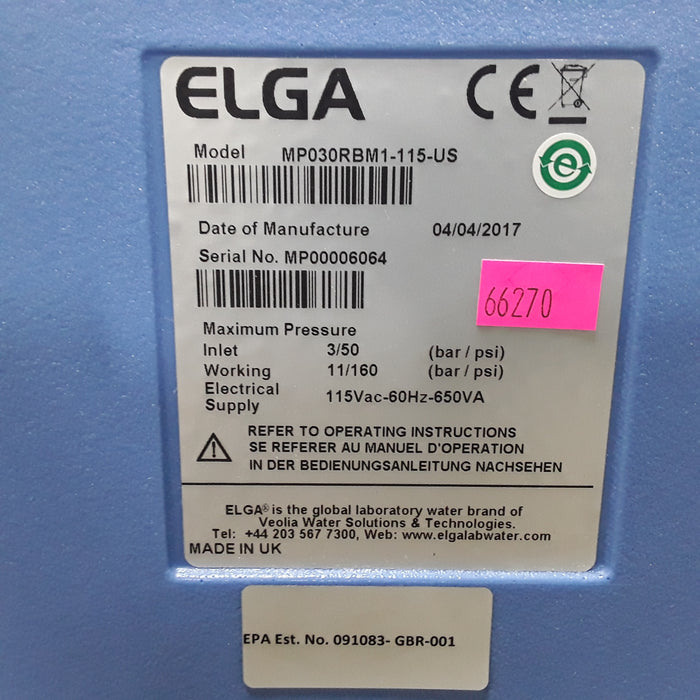 Elga Medica Clinical Laboratory Water System