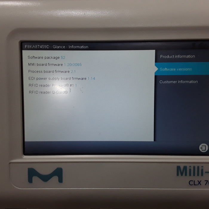 Millipore Milli-Q CLX 7040 Water Purification System