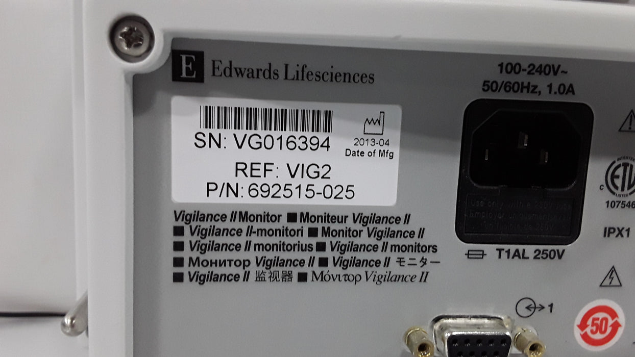 Edwards Lifesciences Vigilance II Patient Monitor