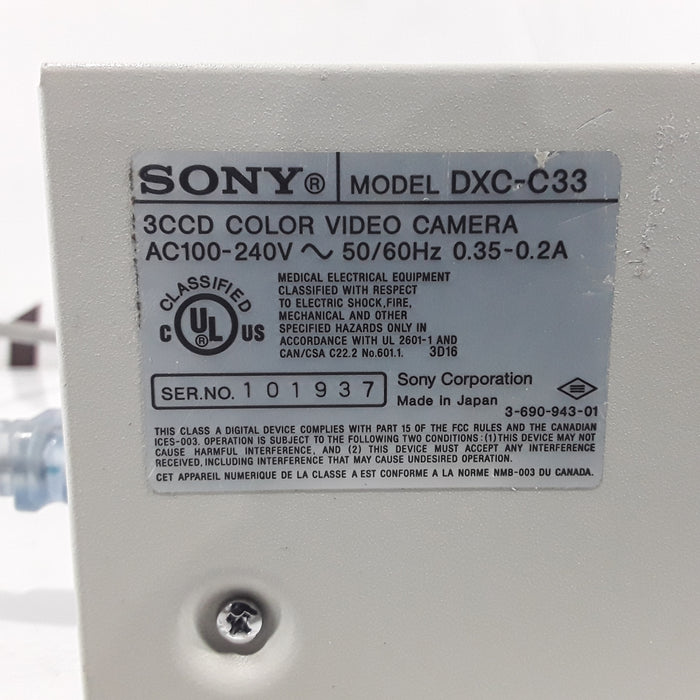 Sony DXC-C33 3CCD Color Video Camera Consule