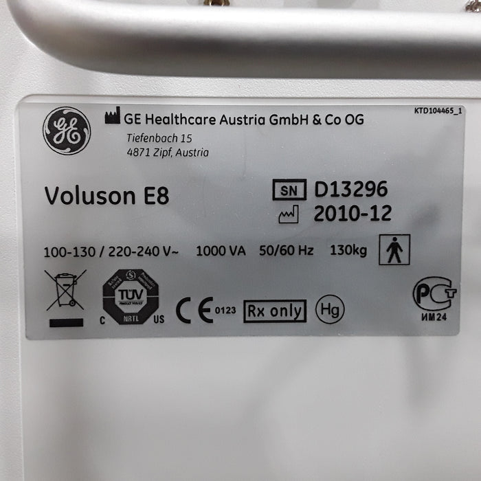 GE Healthcare Voluson E8 Ultrasound