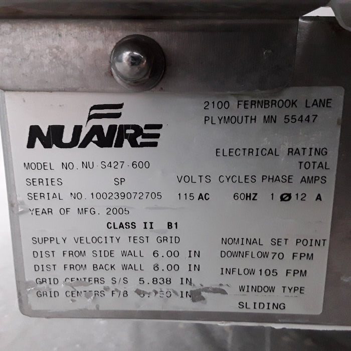 Nuaire Class II Type B1 Biological Safety Cabinet