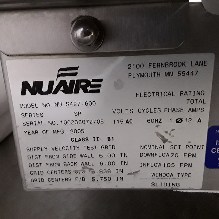 Nuaire Class II Type B1 Biological Safety Cabinet