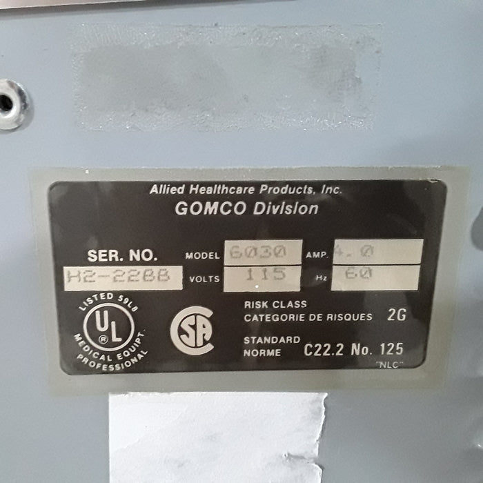 Gomco 6030 Constant & intermittent pump
