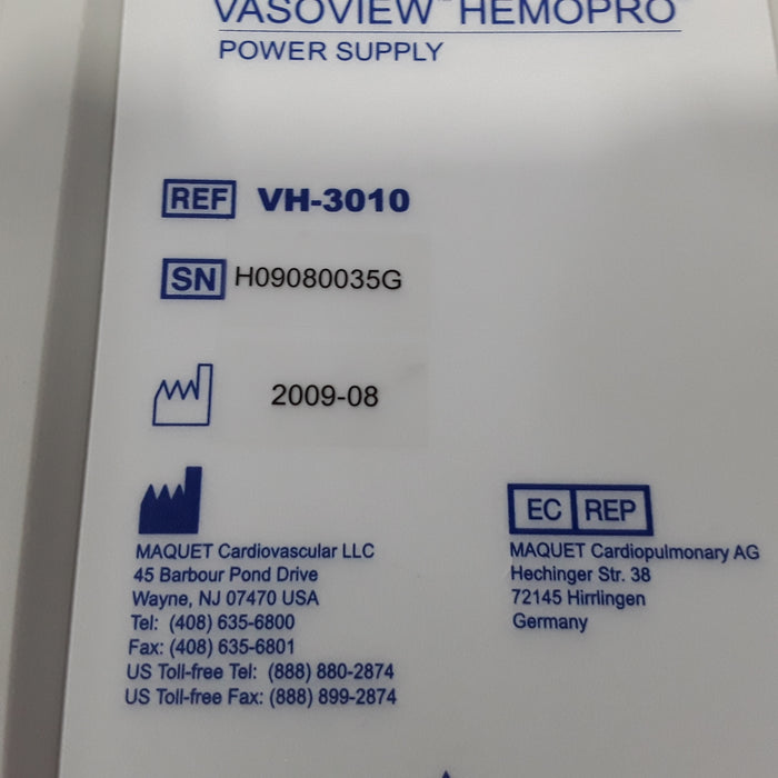 Maquet Vasoview Hemopro Power Supply