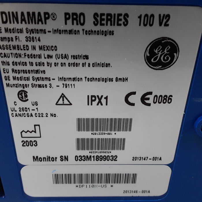 GE Healthcare Dinamap PRO 100V2 Patient Monitor